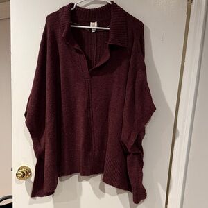 a new day Maroon Cowl Neck Sweater